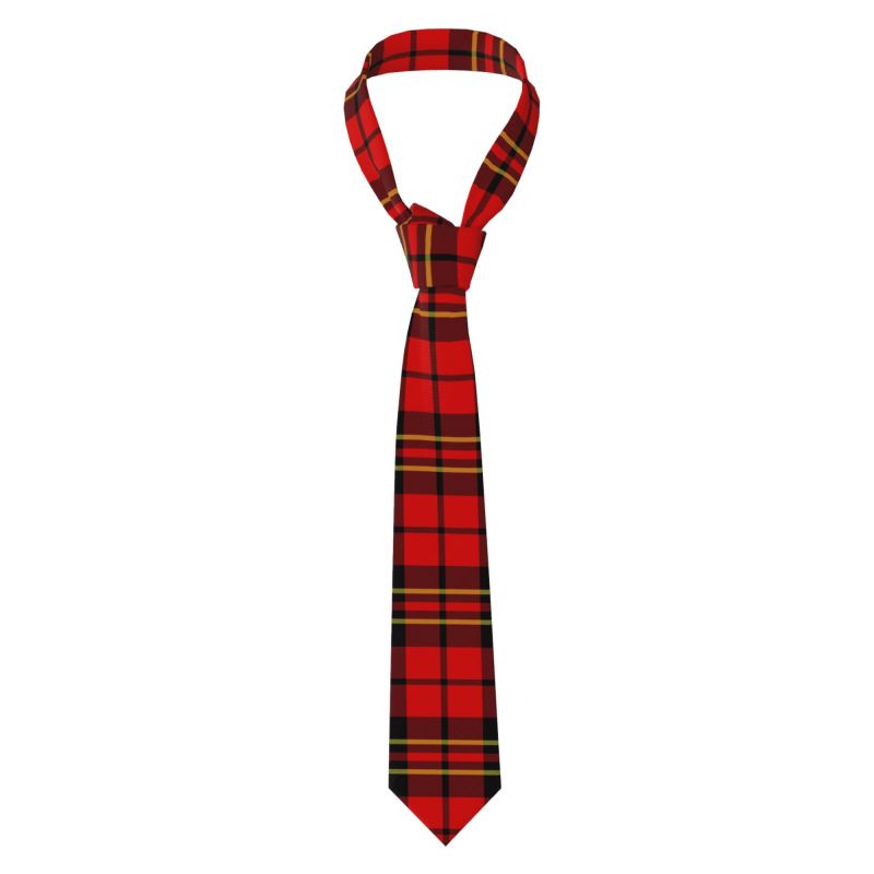 Men Formal Wear Red - Dasi Pria Motif Tartan Skotlandia, Dasi
