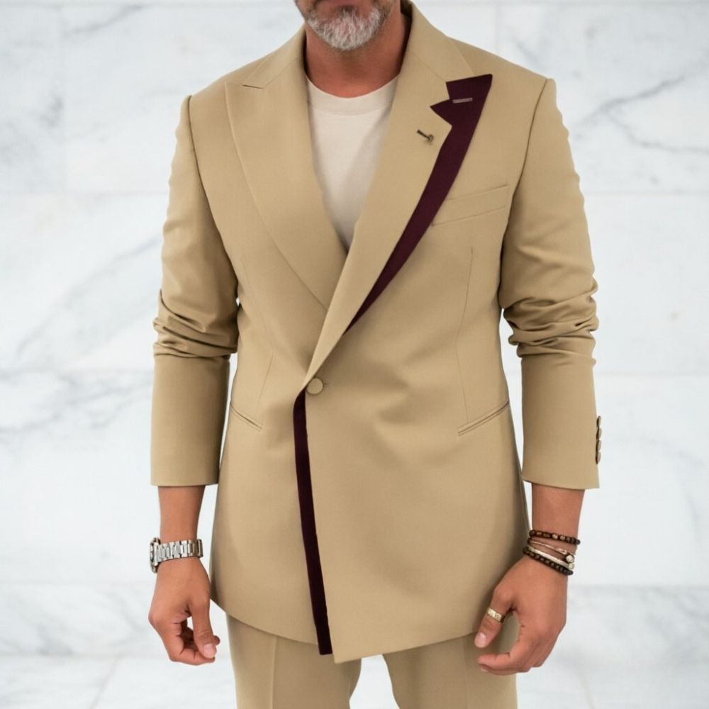 Jas Pengantin Pria Slim Fit El - Men Formal Wear Red ulasan dan harga