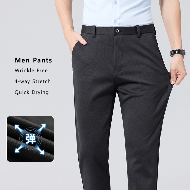 Celana Golf Kasual Musim Semi  - Dress Pant Flat Front ulasan dan harga