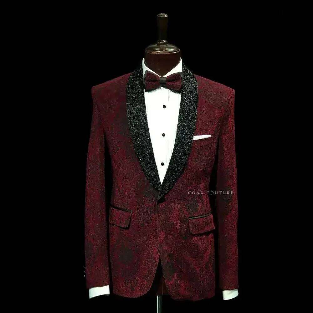 Setelan Pria Formal Merah Tua  - Men Formal Wear Red ulasan dan harga