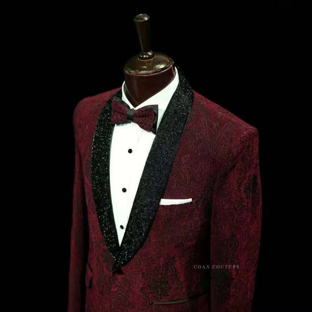 Setelan Pria Formal Merah Tua  - Men Formal Wear Red ulasan dan harga