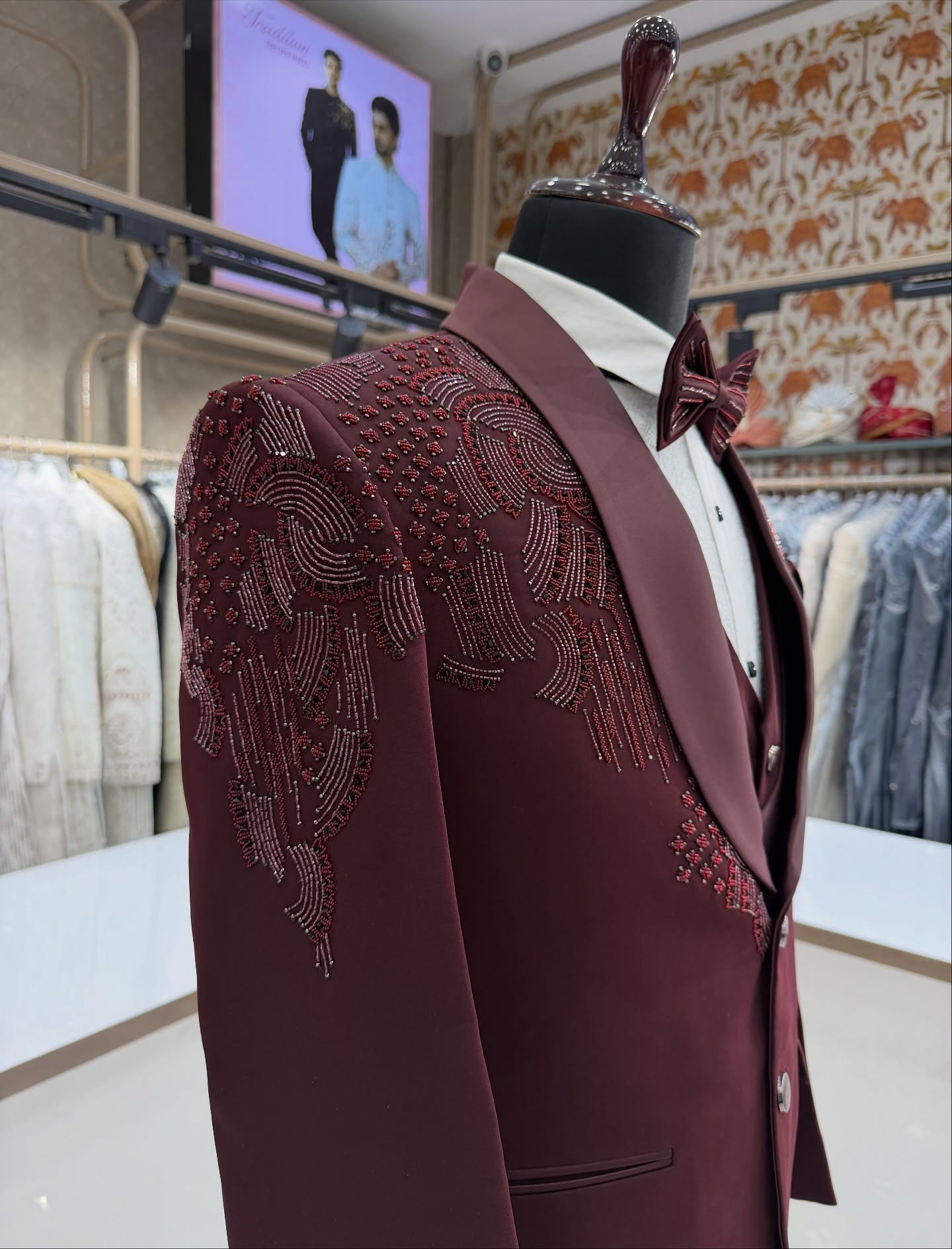 3 Set Jas Tuxedo Pengantin Pri - Men Formal Wear Red ulasan dan harga