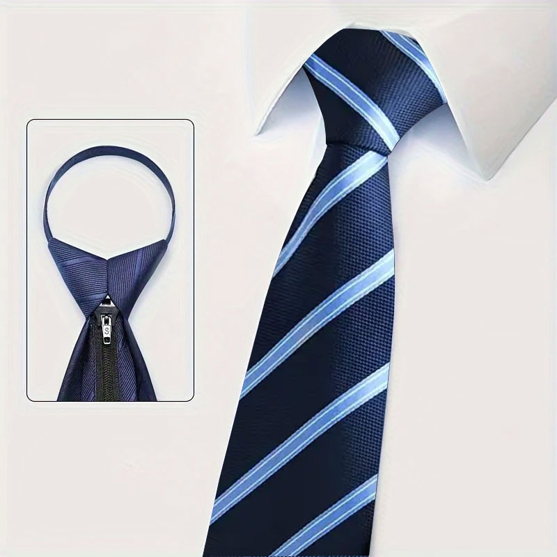 6 Buah Dasi Zip Tie Pria Lebar - Men Formal Wear Red ulasan dan harga