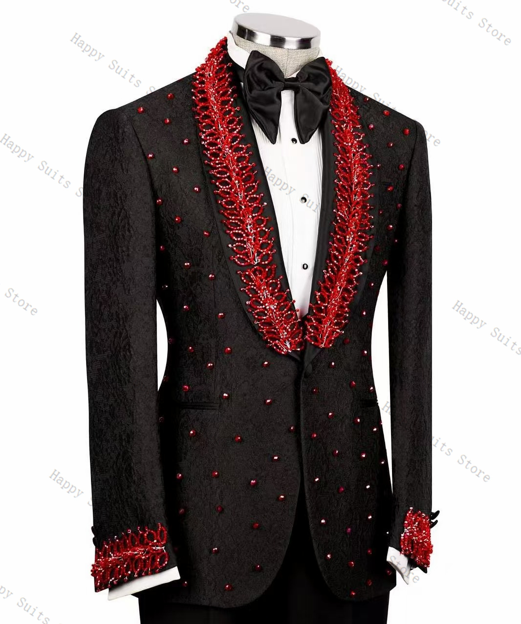 Setelan Jas Pria Kristal Merah - Men Formal Wear Red ulasan dan harga